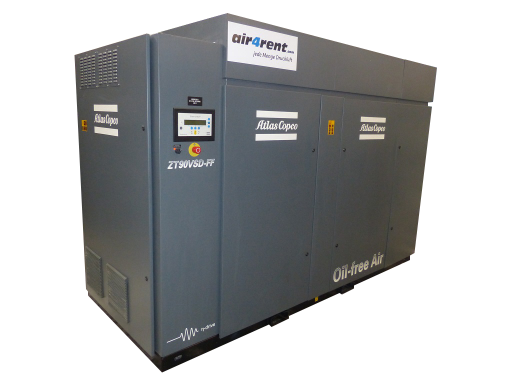 Rotary Screw Compressor ZT 90 VSD FF Atlas Copco Rent to work for